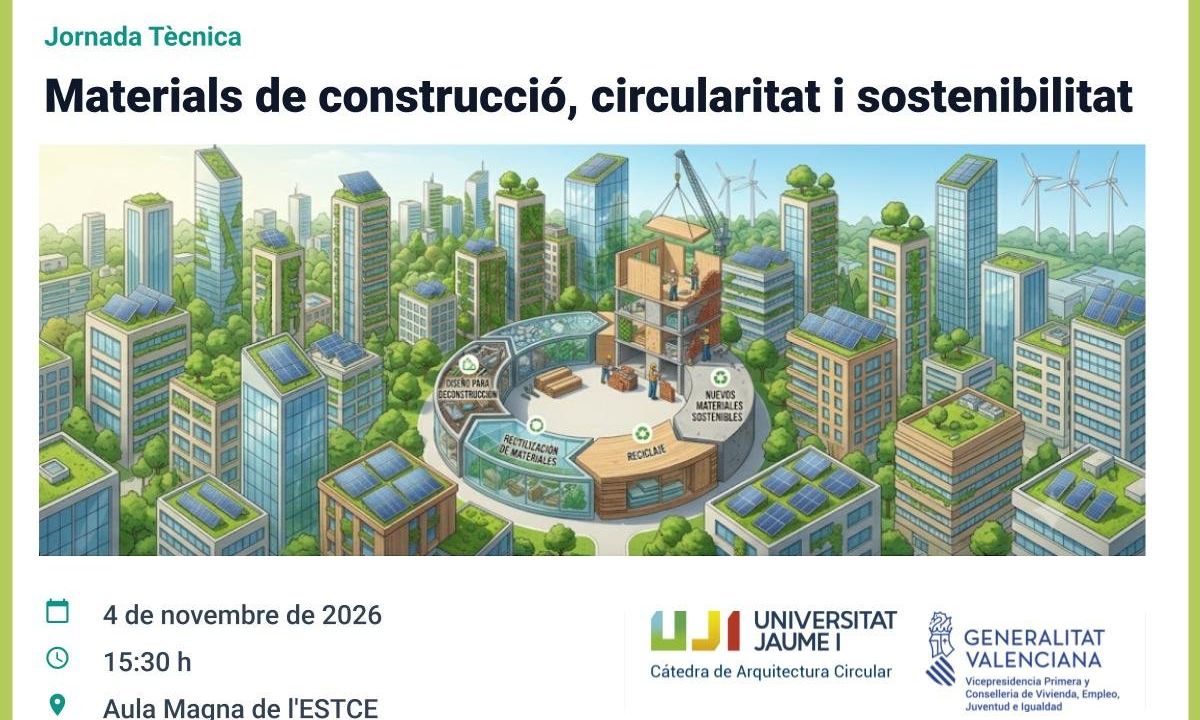 Jornada sobre materiales de construcción, circularidad y sostenibilidad