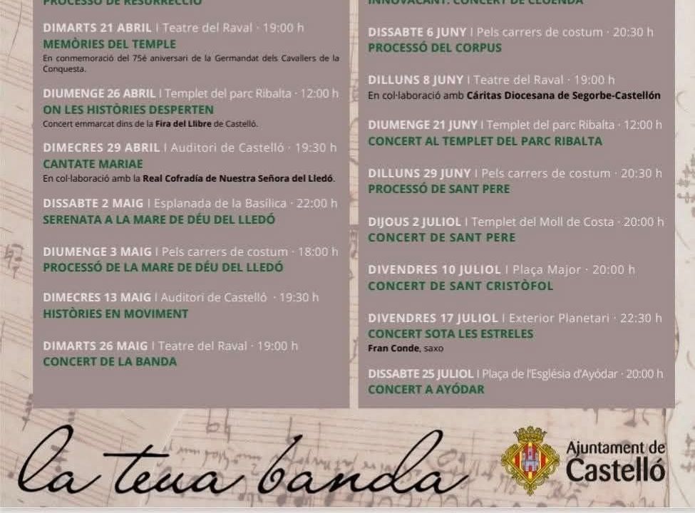 Conciertos de la Banda Municipal de Castelló